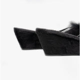 Sleepers ANNE Womens Wedge Mule Slippers Black