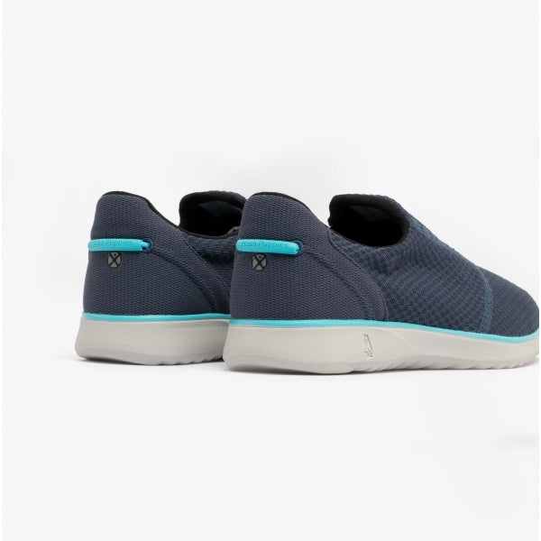 Hush Puppies GOOD Mens Recycled Slip-On Trainers Blue