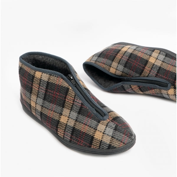 Sleepers JED II Mens Boot Slippers Grey