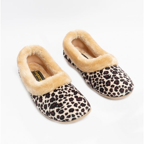 Sleepers PENNY Womens Full Slippers Leopard Print