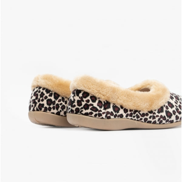 Sleepers PENNY Womens Full Slippers Leopard Print