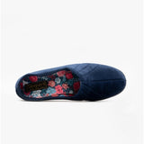 Sleepers AUDREY III Womens Full Wide Slippers Navy Blue