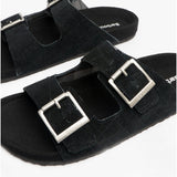 Barbour EDDIE Mens Suede Mule Slippers Black