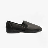 Sleepers HADLEY Mens Leather Slippers Black