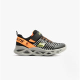 Skechers 401650L/BKOR TWISTY BRIGHTS - NOVLO Boys Trainers Black/Orange
