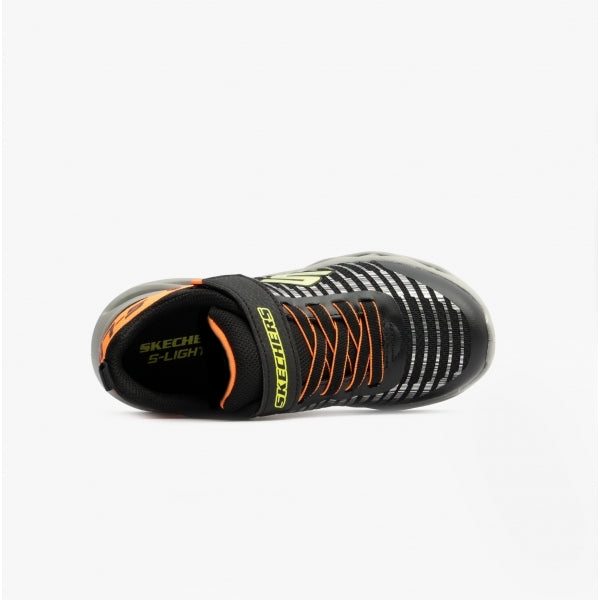 Skechers 401650L/BKOR TWISTY BRIGHTS - NOVLO Boys Trainers Black/Orange