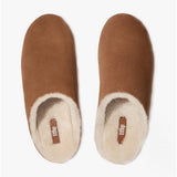 FitFlop CHRISSIE SHEARLING Womens Suede Mule Slippers Tumbled Tan