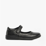 Roamers ELSA Girls Leather Touch Fasten Mary Jane Shoes Black
