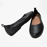 FitFlop ALLEGRO Womens Leather Ballerina Shoes Black