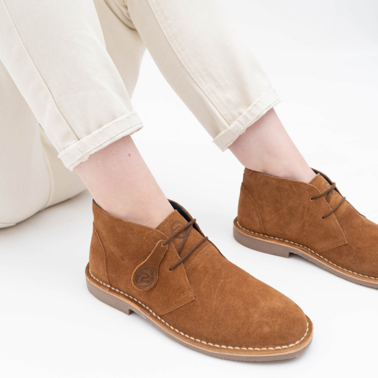 Popps VESPA Unisex Desert Boots Cognac