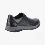 Hush Puppies FLETCHER Mens Leather Slip-On Shoes Black