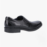 Hush Puppies BRODY Mens Leather Slip On Shoes Black