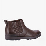 Hush Puppies GARY Mens Leather Chelsea Boots Brown