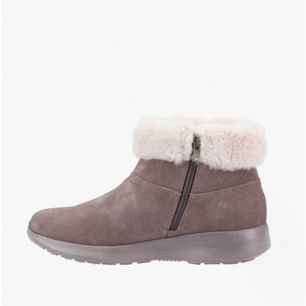 Hush Puppies LOLLIE Womens Suede Ankle Boots Taupe