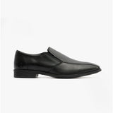 Hush Puppies ELLIS Boys Leather Slip On Shoes Black