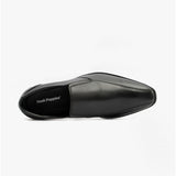 Hush Puppies ELLIS Boys Leather Slip On Shoes Black