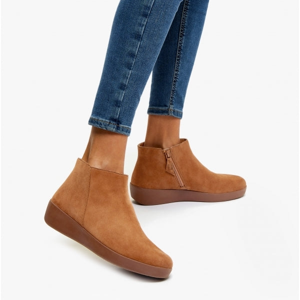FitFlop SUMI Womens Suede Ankle Boots Light Tan