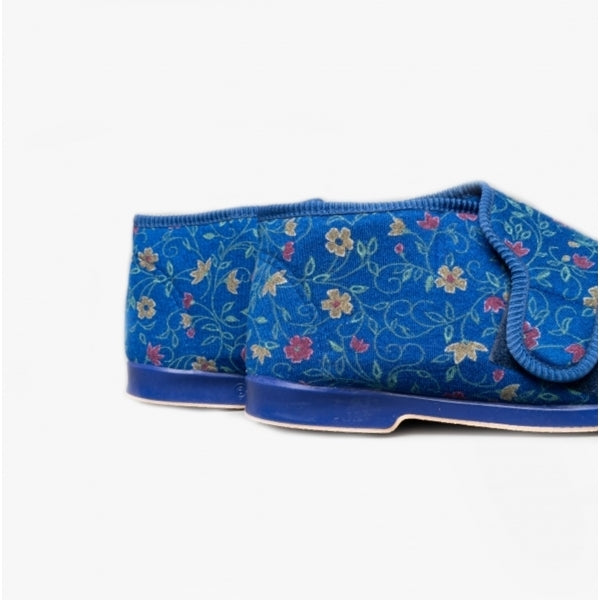 GBS BELLA Womens Extra Wide (E+) Boot Slippers Blue