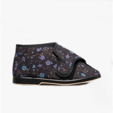 GBS BELLA Womens Extra Wide (E+) Boot Slippers Black