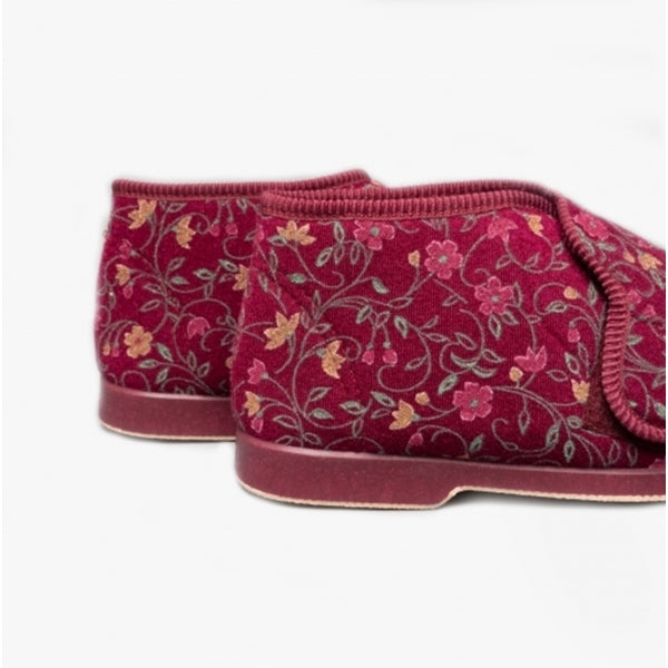 GBS BELLA Womens Extra Wide (E+) Boot Slippers Wine