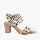 TOMS MAJORCA CUTOUT Womens Cotton Block Heel Sandals Natural