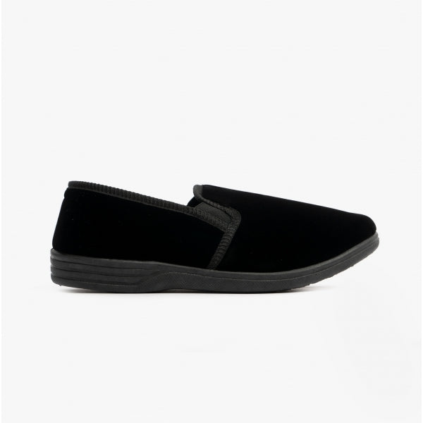 Zedzzz ROSS Mens Full Slippers Black