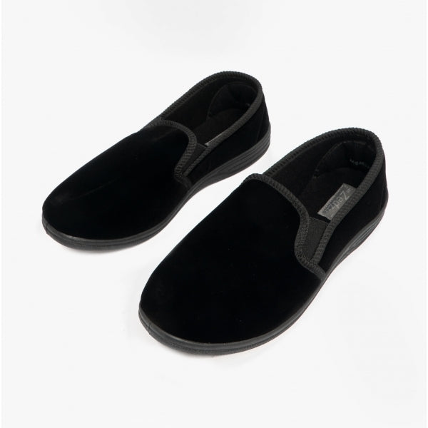 Zedzzz ROSS Mens Full Slippers Black