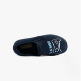 Zedzzz GAMER Boys Velour Full Slippers Navy Blue