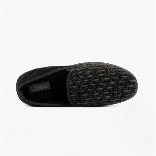 Zedzzz RICHARD Mens Full Slippers Black