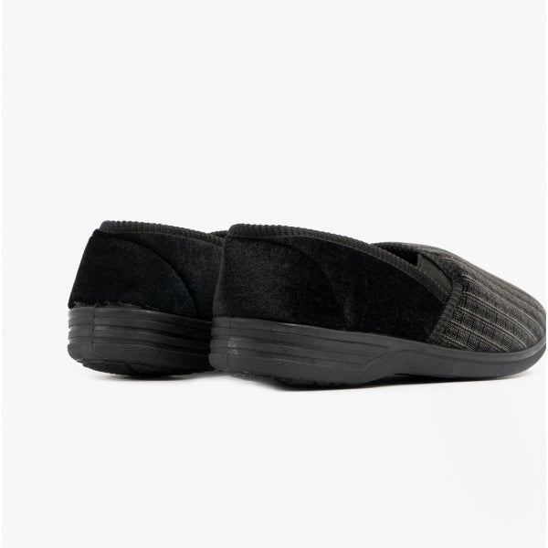 Zedzzz RICHARD Mens Full Slippers Black
