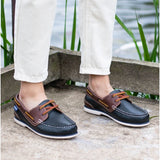 Blakeseys SOPHIE Womens Leather Deck Shoes Navy