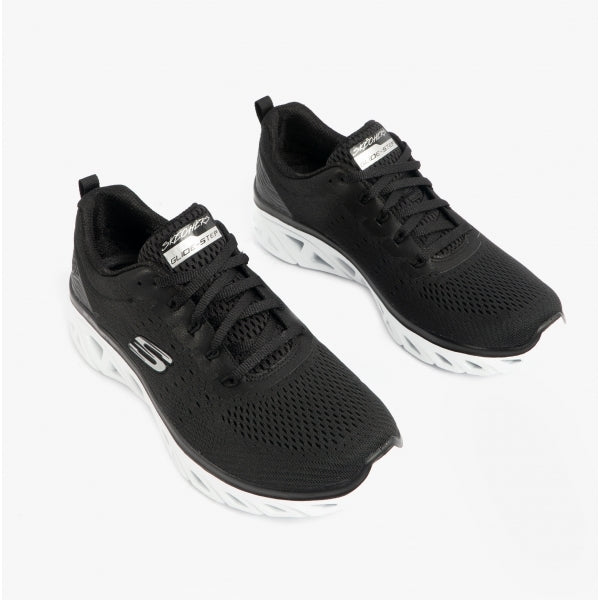 Skechers 149556/BKW GLIDE-STEP SPORT-NEW FACETS Womens Lace-Up Trainers Black/White