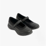 Skechers 81264L/BLK VELOCITY POUTY Girls Leather School Shoes Black