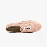 Hush Puppies TAMMY Womens Leather Brogue Trainers Light Pink