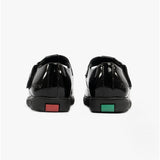 Kickers 115176 FRAGMA T-BAR Girls School Shoes Patent Black