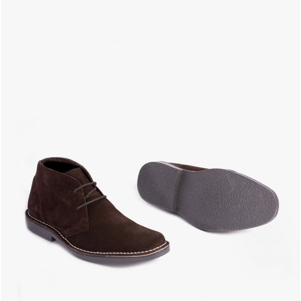 Roamers M420DBS Mens Desert Boots Dark Brown