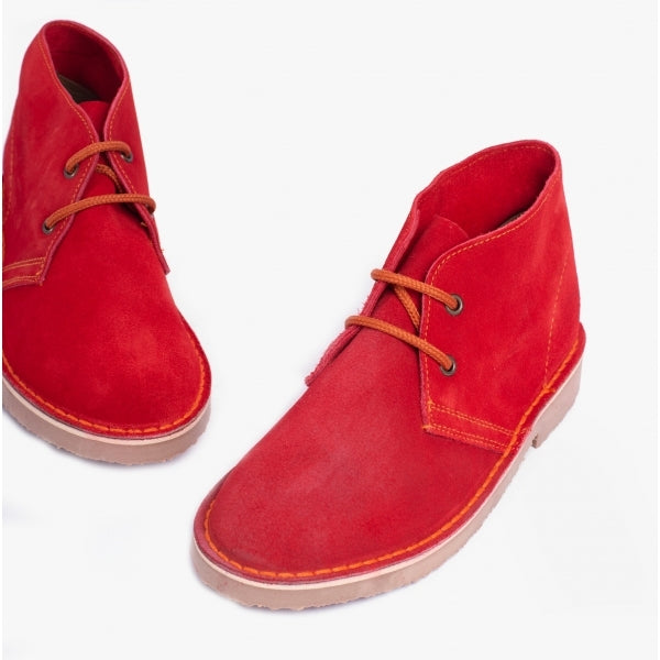 Roamers M467DS Unisex Desert Boots Red
