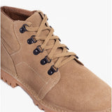 Roamers Mens 5 Eyelet D Ring Desert Boots Taupe