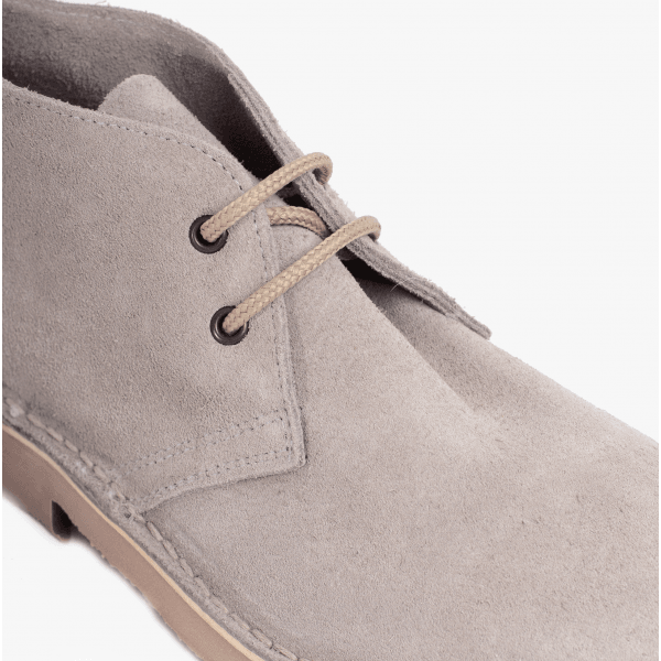 Roamers Unisex Suede Desert Boots Camel Grey