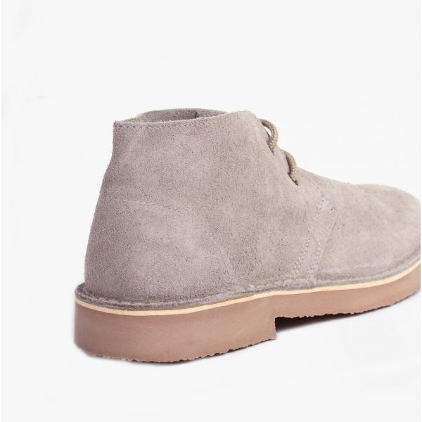 Roamers Unisex Suede Desert Boots Camel Grey