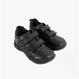 Hush Puppies LEVI INFANT Boys Leather School Shoes Black
