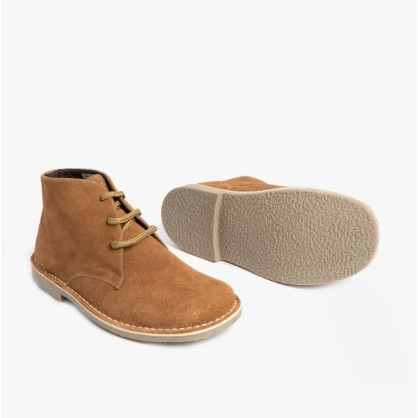 Roamers LEONARD Mens Desert Boots Sand