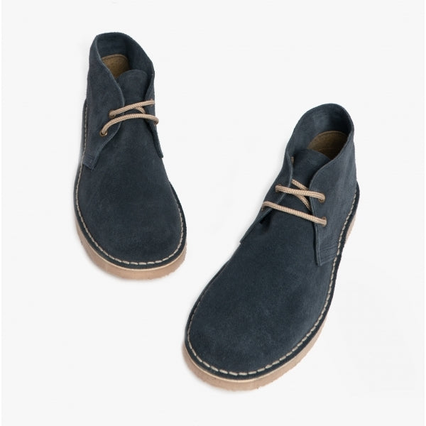 Roamers M400CS Mens Desert Boots Navy Blue