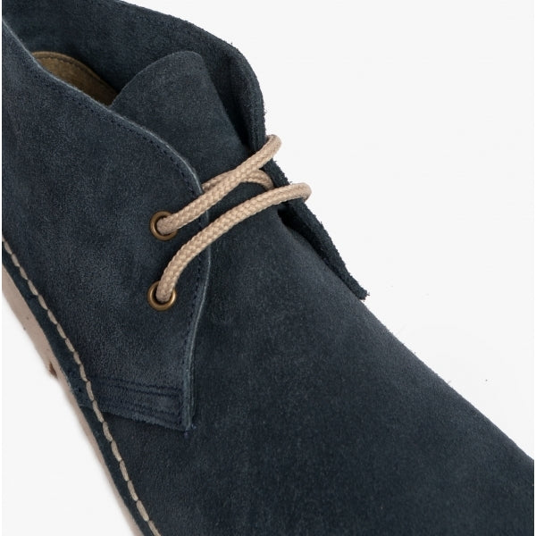 Roamers M400CS Mens Desert Boots Navy Blue