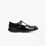 Kickers KICK T BAR PATENT Girls Leather Shoes Black