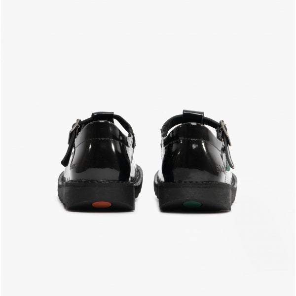 Kickers KICK T BAR PATENT Girls Leather Shoes Black
