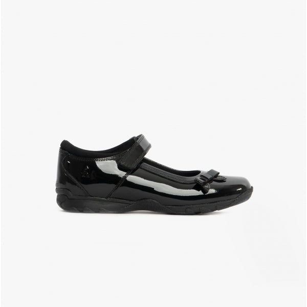 Hush Puppies CARRIE Girls Mary Jane School Shoes Black Patent