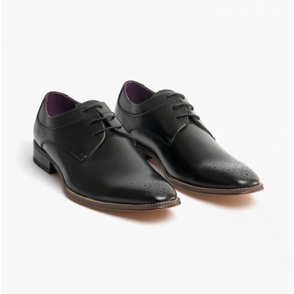 Goor HANSEN Mens Brogue Oxford Shoes Black