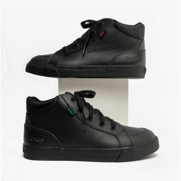Kickers TOVNI HI PADDED Boys Leather Shoes Black