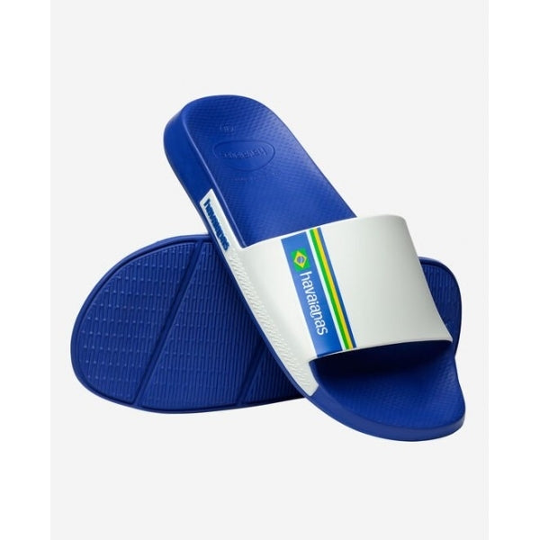 Havaianas HAV SLIDE BRASIL Mens Sliders Blue/White